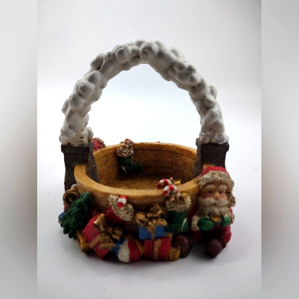 Christmas basket trinket candy holder